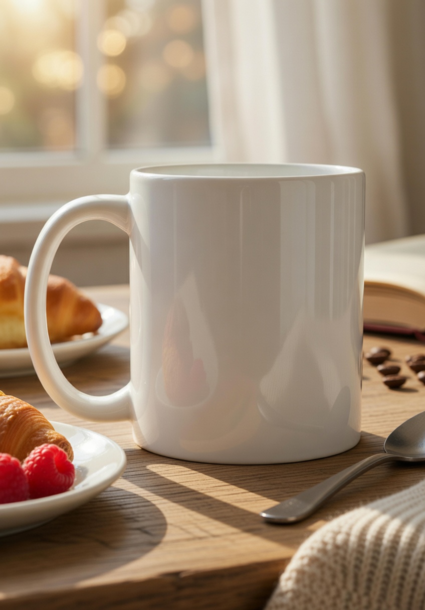 Mug blanc brillant – Image 2